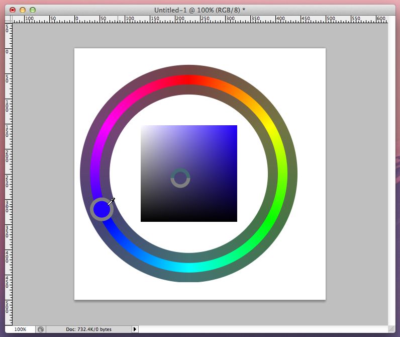 keystroke for color wheel photoshop mac
