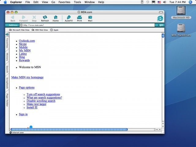 internet explorer compatible for mac